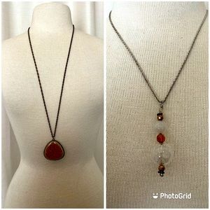 Vintage amber necklace bundle